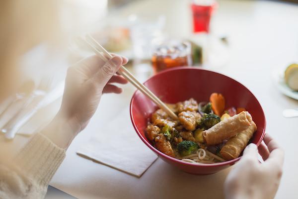 Asian noodlebowl from Holmes Dining Hall