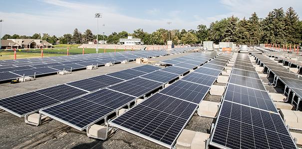 New solar array on Parsons roof