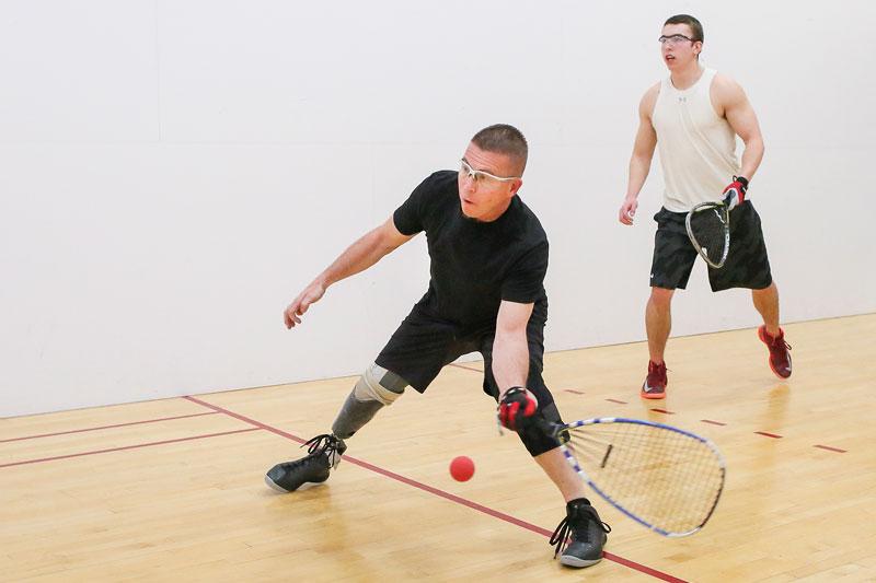 Kenny Jackson playing racquetball